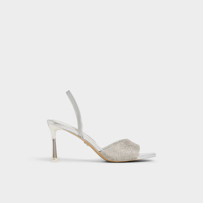 Andyana Silver Women's Strappy sandals - Slingback heeled sandal, Stiletto heel | Aldo