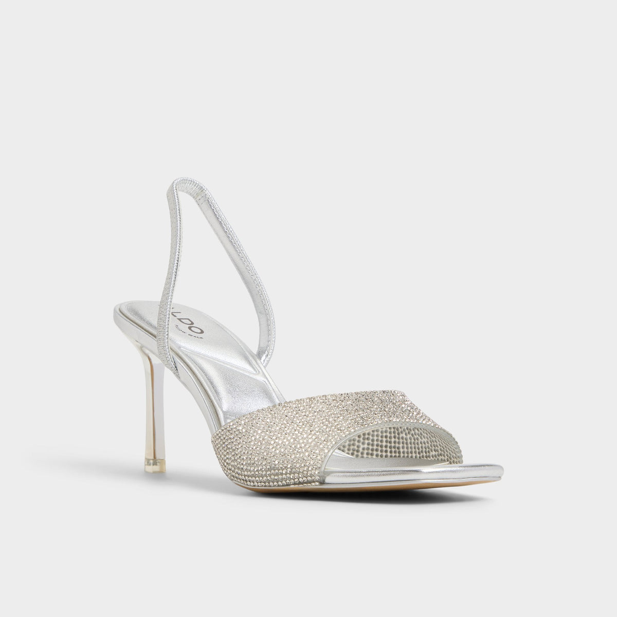Andyana Silver Women's Strappy sandals - Slingback heeled sandal, Stiletto heel | Aldo