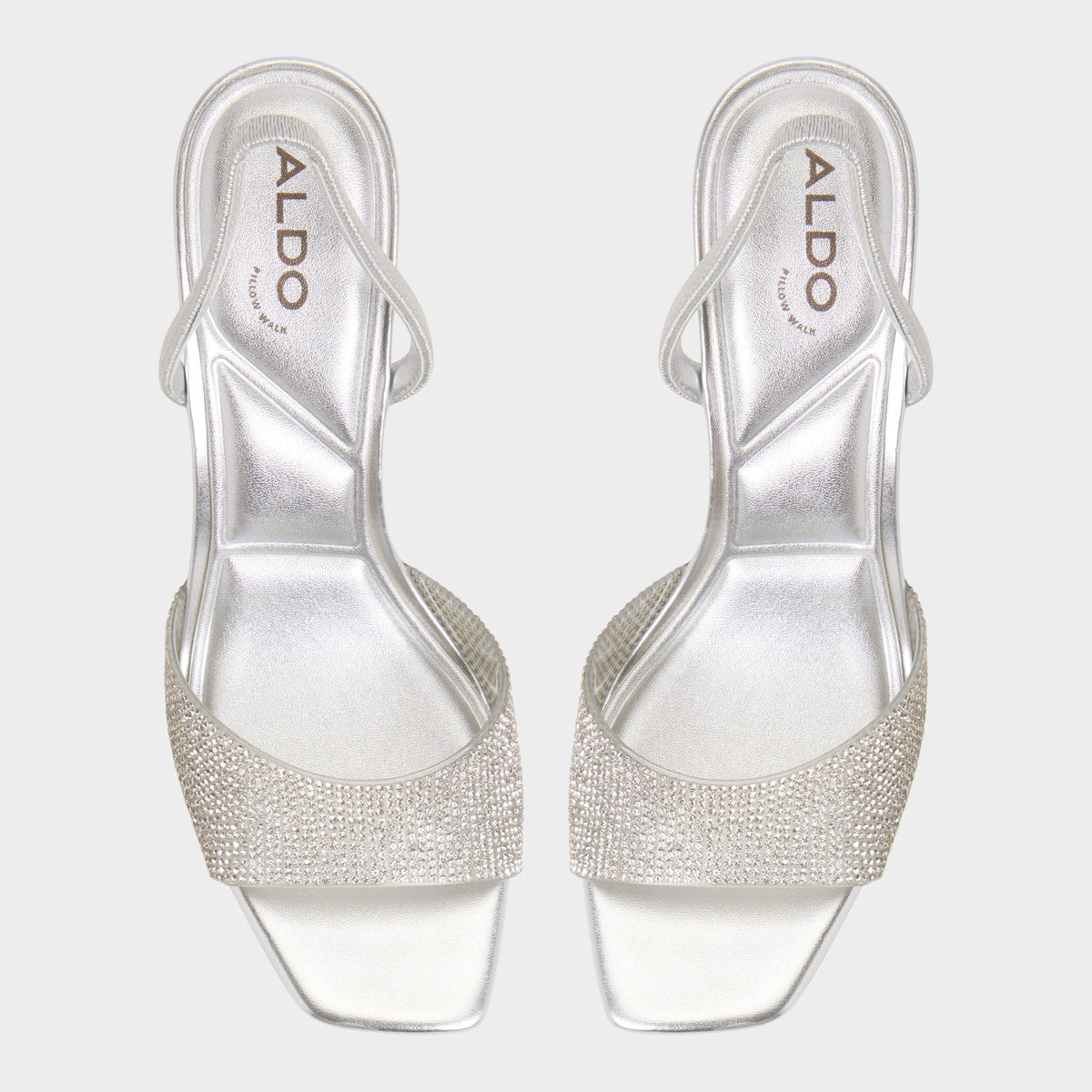 Andyana Silver Women's Strappy sandals - Slingback heeled sandal, Stiletto heel | Aldo