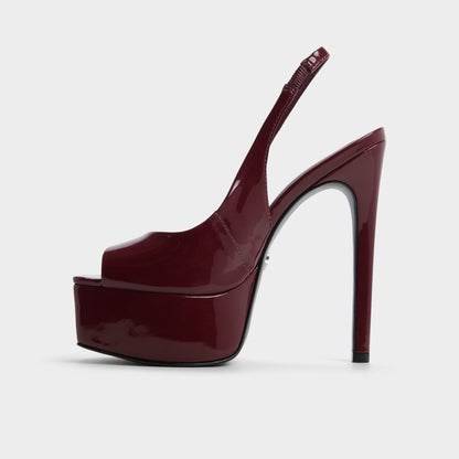 Thanlinie in Dark Red - Slingback heeled sandal, Platform | Aldo