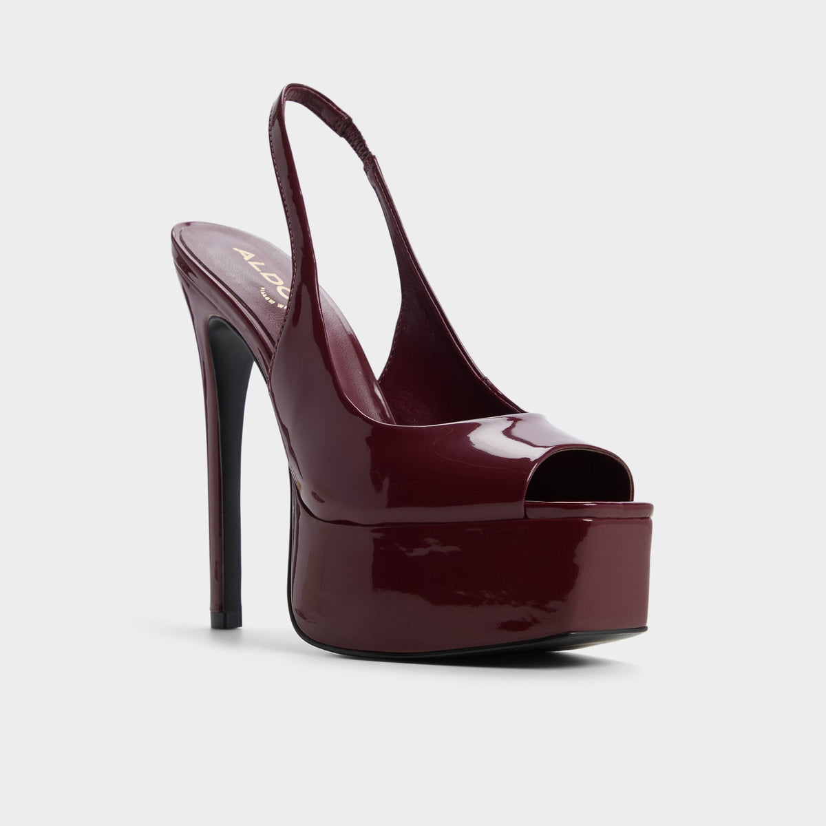 Thanlinie in Dark Red - Slingback heeled sandal, Platform | Aldo