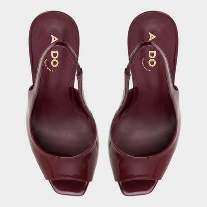Thanlinie in Dark Red - Slingback heeled sandal, Platform | Aldo