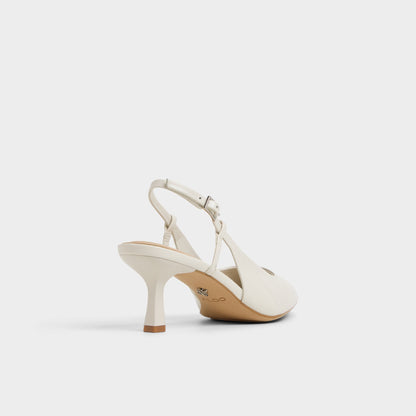 Adan in White Bone - Slingback heel, Kitten heel | Aldo