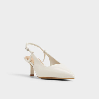 Adan in White Bone - Slingback heel, Kitten heel | Aldo
