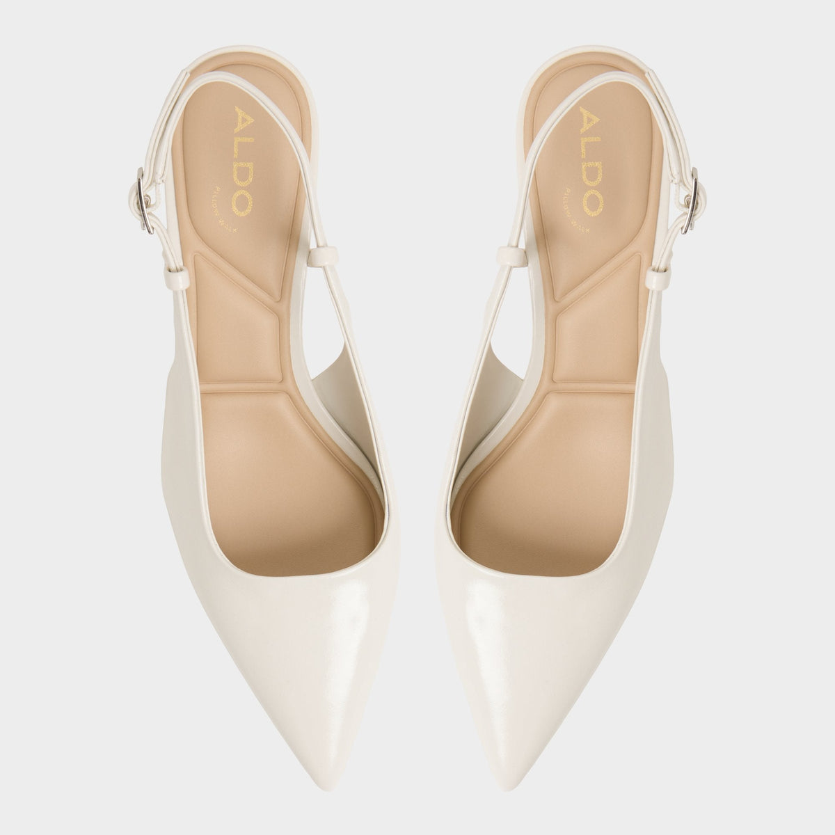 Adan in White Bone - Slingback heel, Kitten heel | Aldo