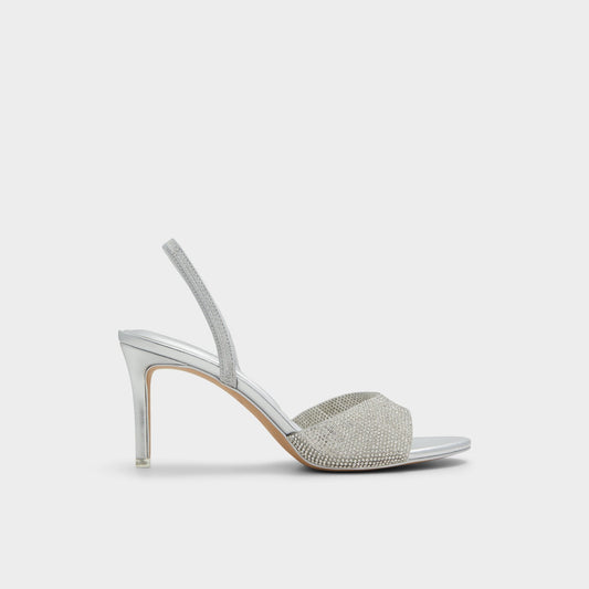 Aitana Silver Women's Heeled sandals - Slingback heeled sandal, Stiletto heel | Aldo