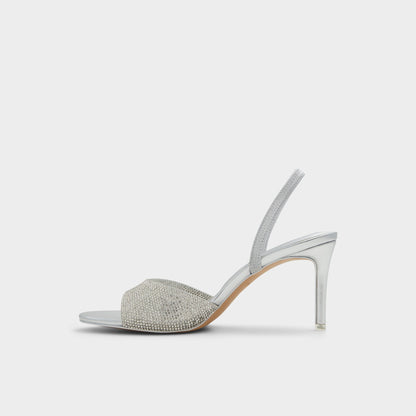 Aitana Silver Women's Heeled sandals - Slingback heeled sandal, Stiletto heel | Aldo