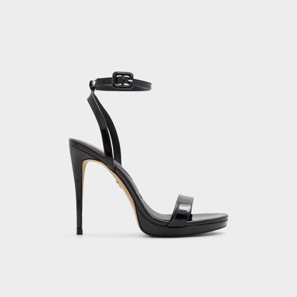 Katelina Black Women's Heeled sandals - Strappy heeled sandal, Stiletto platform | Aldo