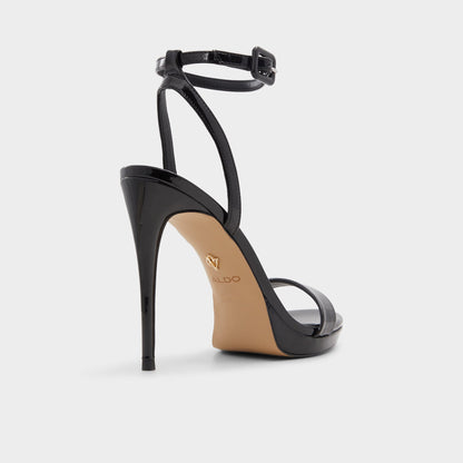 Katelina Black Women's Heeled sandals - Strappy heeled sandal, Stiletto platform | Aldo