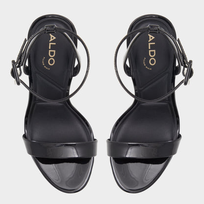 Katelina Black Women's Heeled sandals - Strappy heeled sandal, Stiletto platform | Aldo