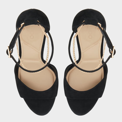 Afumeth Black Overflow Women's Platform sandals - Strappy heeled sandal, Stiletto platform | Aldo