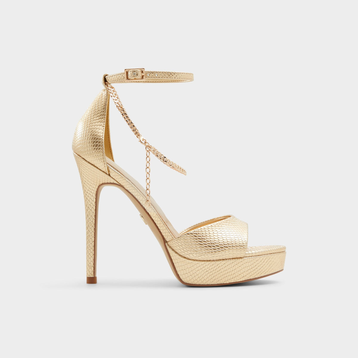 Afumeth Gold Women's Platform sandals - Strappy heeled sandal, Stiletto platform | Aldo