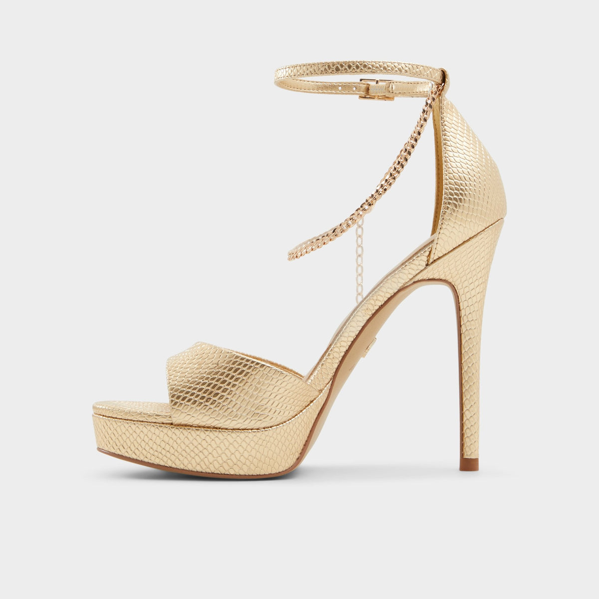 Afumeth Gold Women's Platform sandals - Strappy heeled sandal, Stiletto platform | Aldo