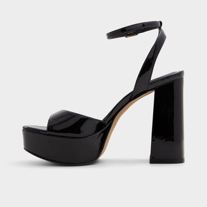Valoria Black Women's Platform sandals - Strappy heeled sandal, Platform | Aldo