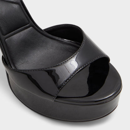 Valoria Black Women's Platform sandals - Strappy heeled sandal, Platform | Aldo