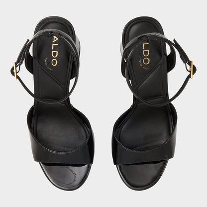 Valoria Black Women's Platform sandals - Strappy heeled sandal, Platform | Aldo
