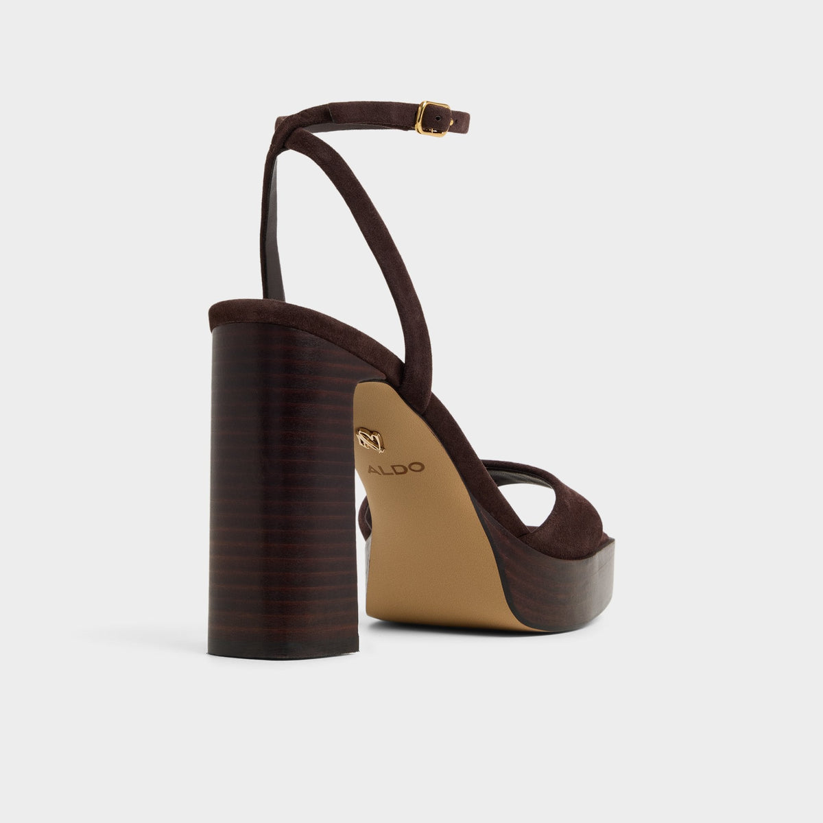Lothon Dark Brown Women's Platform sandals - Strappy heeled sandal, Platform | Aldo
