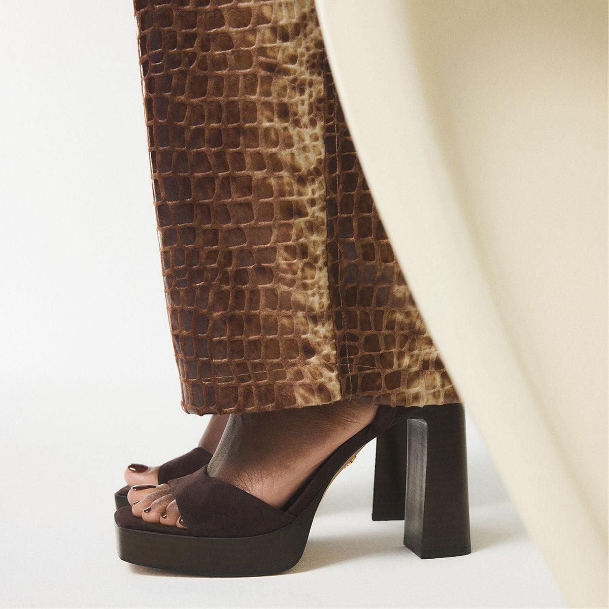 Lothon Dark Brown Women's Platform sandals - Strappy heeled sandal, Platform | Aldo