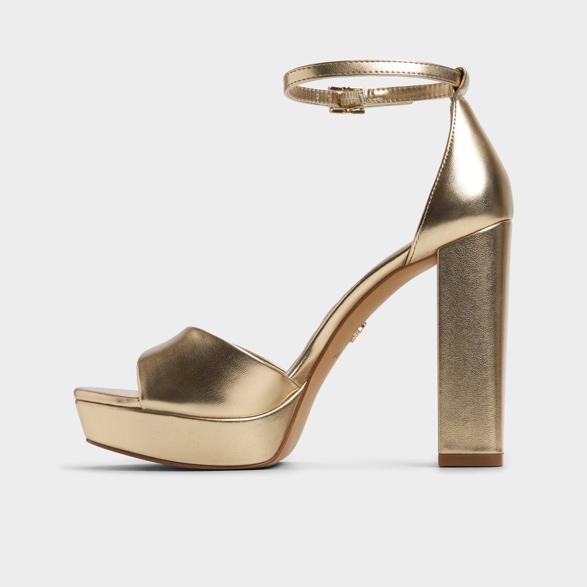 Enaegyn 2.0 in Gold - Strappy heeled sandal, Platform | Aldo