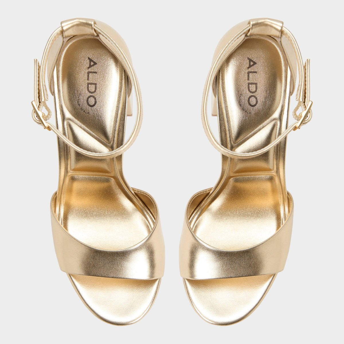 Enaegyn 2.0 in Gold - Strappy heeled sandal, Platform | Aldo