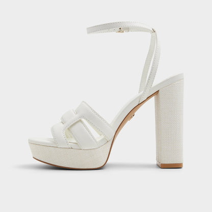 Valaberel Open White Women's Platform sandals - Strappy heeled sandal, Platform | Aldo