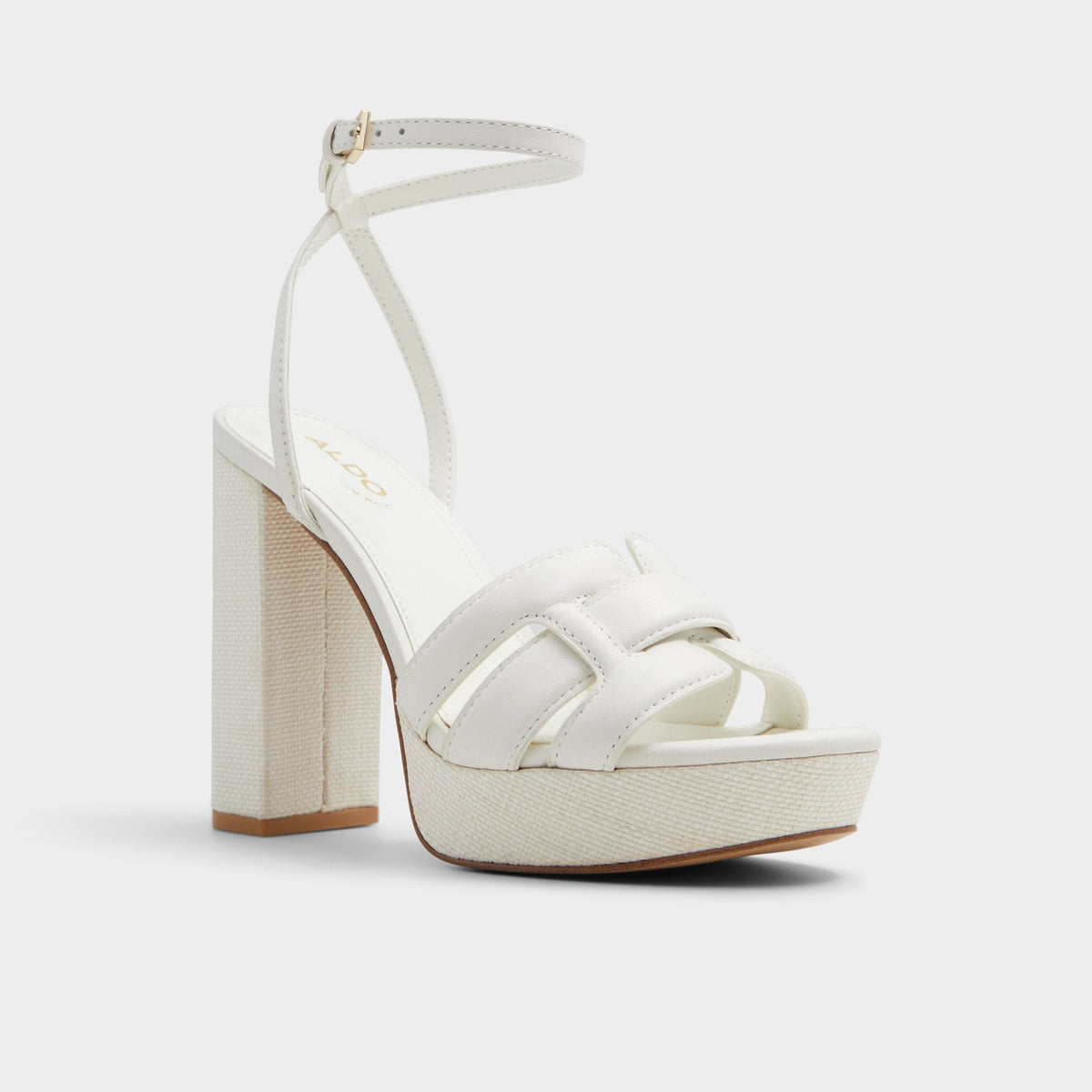 Valaberel Open White Women's Platform sandals - Strappy heeled sandal, Platform | Aldo