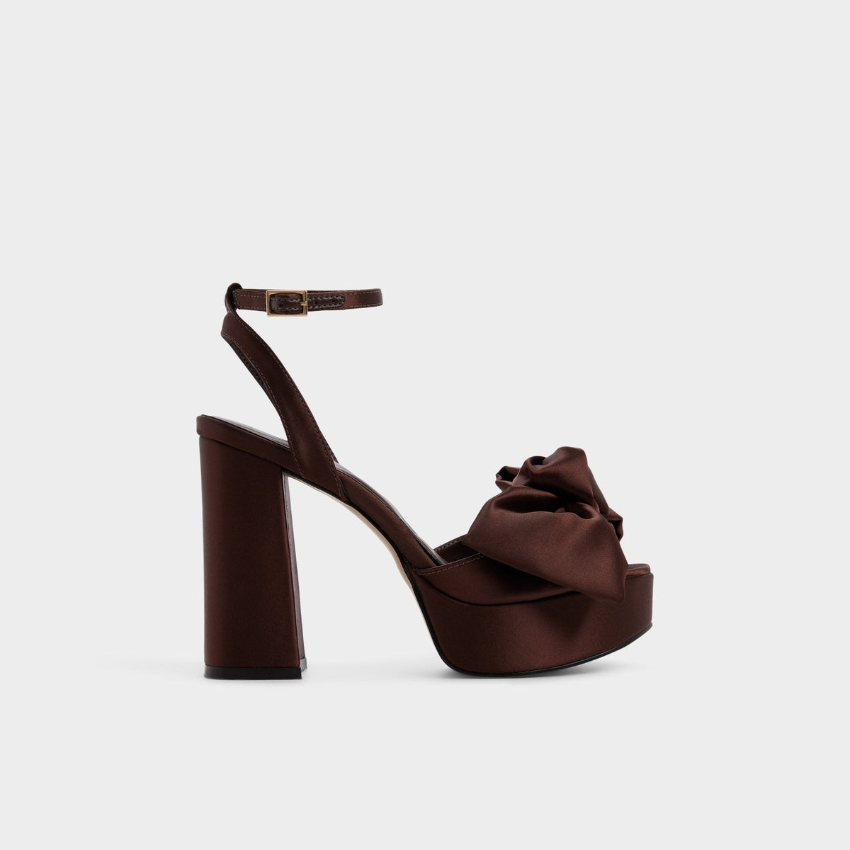 Luscious in Dark Brown - Strappy heeled sandal, Platform | Aldo