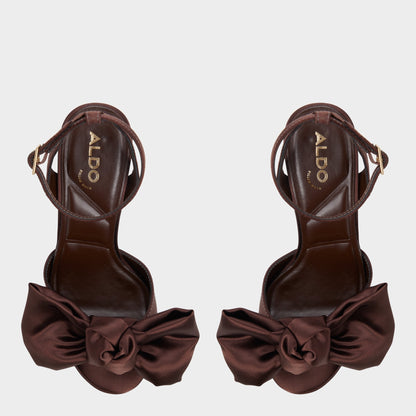 Luscious in Dark Brown - Strappy heeled sandal, Platform | Aldo