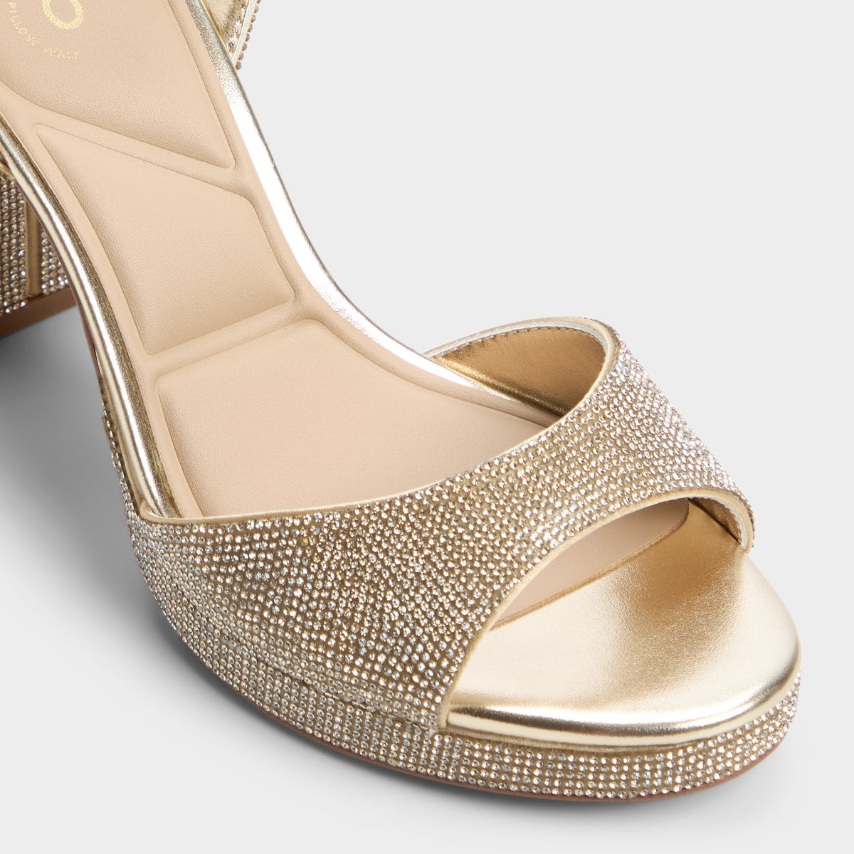 Alluring Champagne Women's Strappy sandals - Strappy heeled sandal, Platform | Aldo