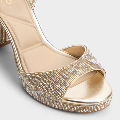 Alluring Champagne Women's Strappy sandals - Strappy heeled sandal, Platform | Aldo
