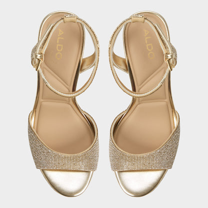 Alluring Champagne Women's Strappy sandals - Strappy heeled sandal, Platform | Aldo