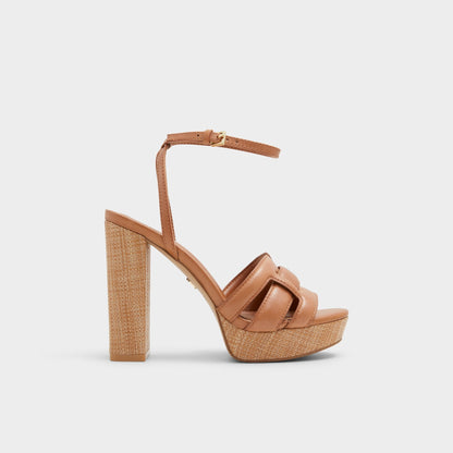 Valaberel Medium Brown Women's Platform sandals - Strappy heeled sandal, Platform | Aldo