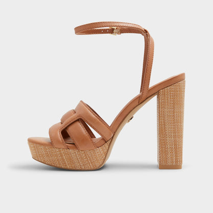 Valaberel Medium Brown Women's Platform sandals - Strappy heeled sandal, Platform | Aldo