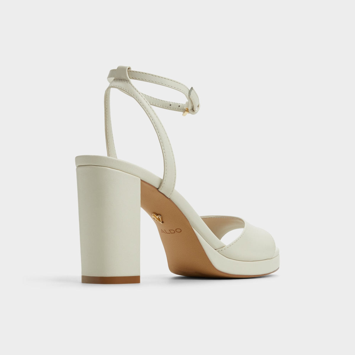 Gracious White/Bone Women's Block heels - Strappy heeled sandal, Block heel | Aldo