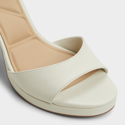 Gracious White/Bone Women's Block heels - Strappy heeled sandal, Block heel | Aldo