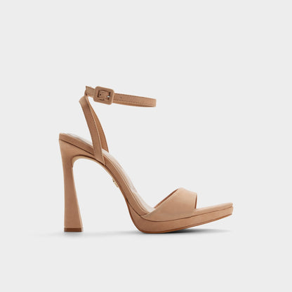 Ivette in Medium Beige - Strappy heeled sandal, Platform | Aldo