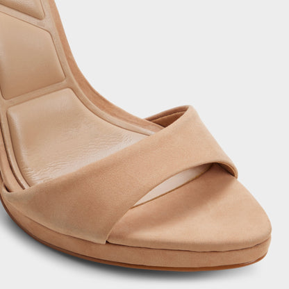 Ivette in Medium Beige - Strappy heeled sandal, Platform | Aldo
