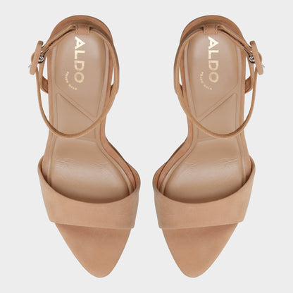 Ivette in Medium Beige - Strappy heeled sandal, Platform | Aldo