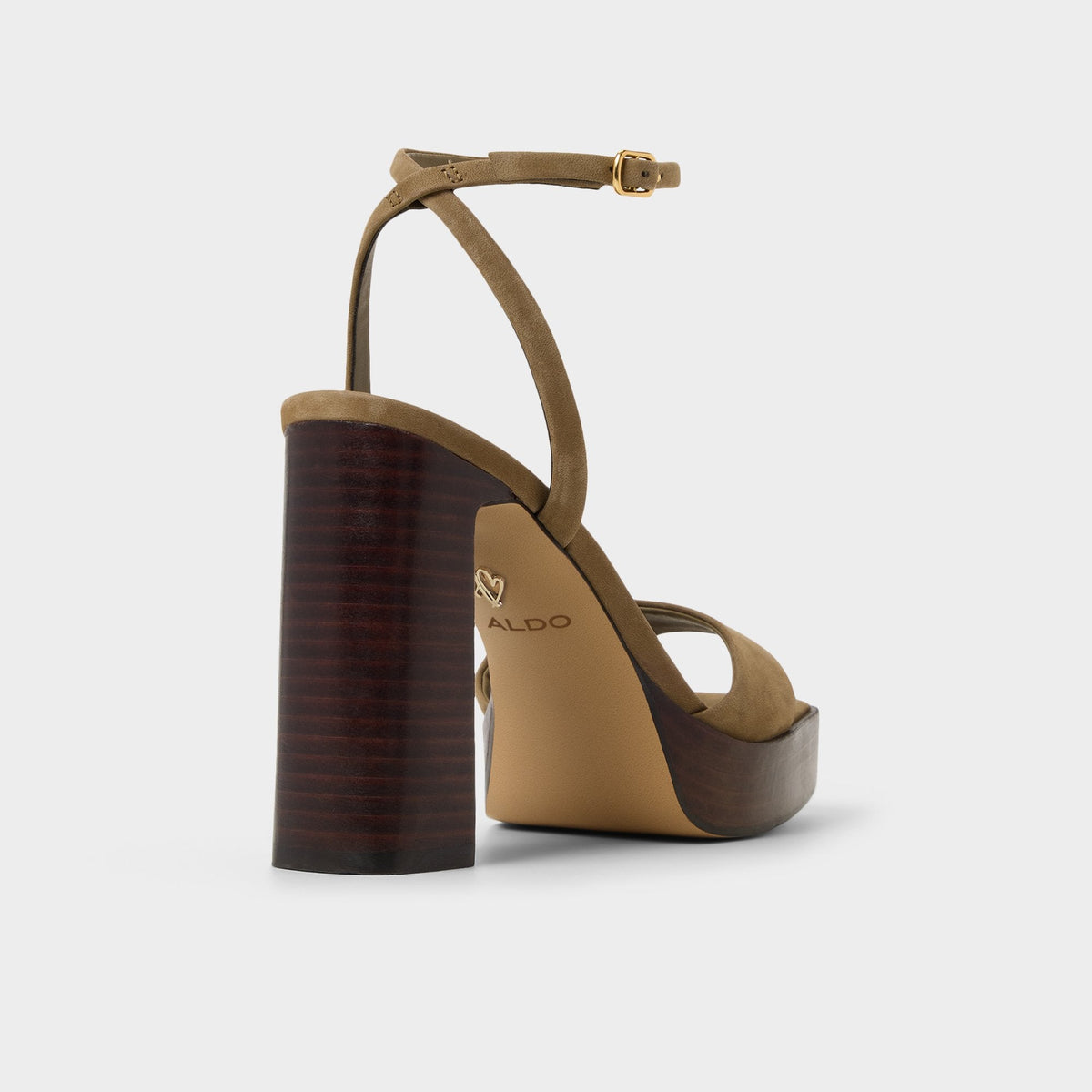 Lothon in Other Green - Strappy heeled sandal, Platform | Aldo