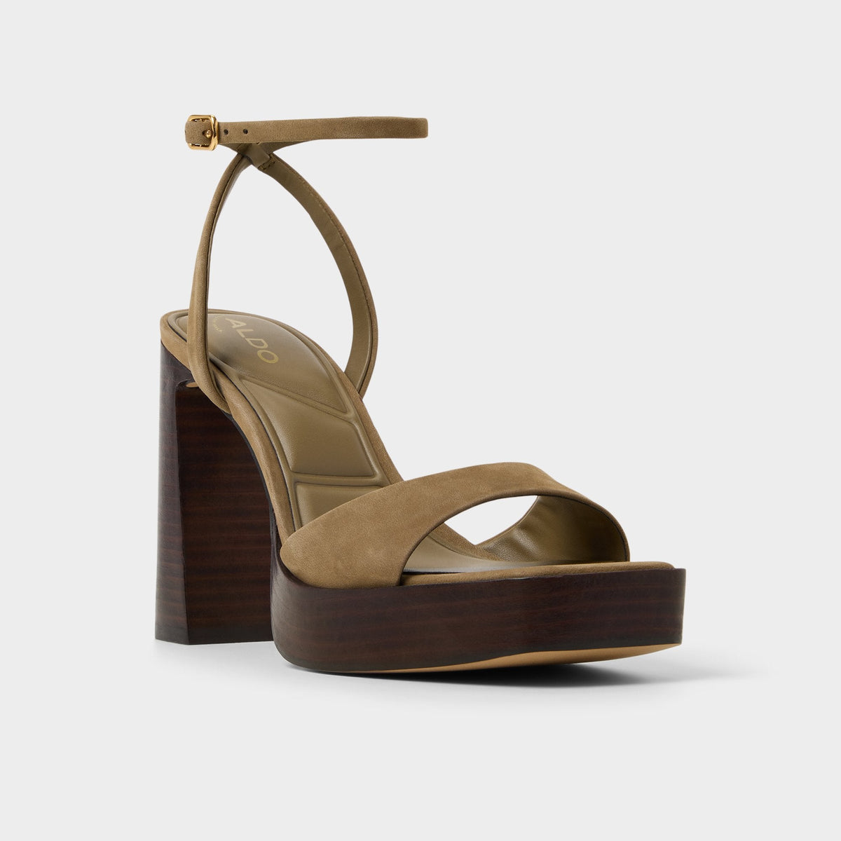 Lothon in Other Green - Strappy heeled sandal, Platform | Aldo