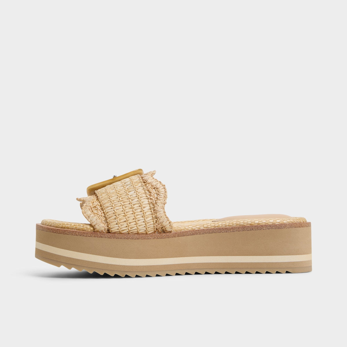 Wavynelly Light Beige Women's Flats - Slide sandal, Platform | Aldo