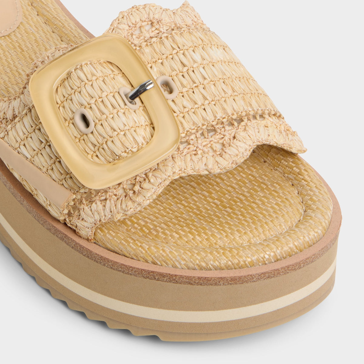 Wavynelly Light Beige Women's Flats - Slide sandal, Platform | Aldo