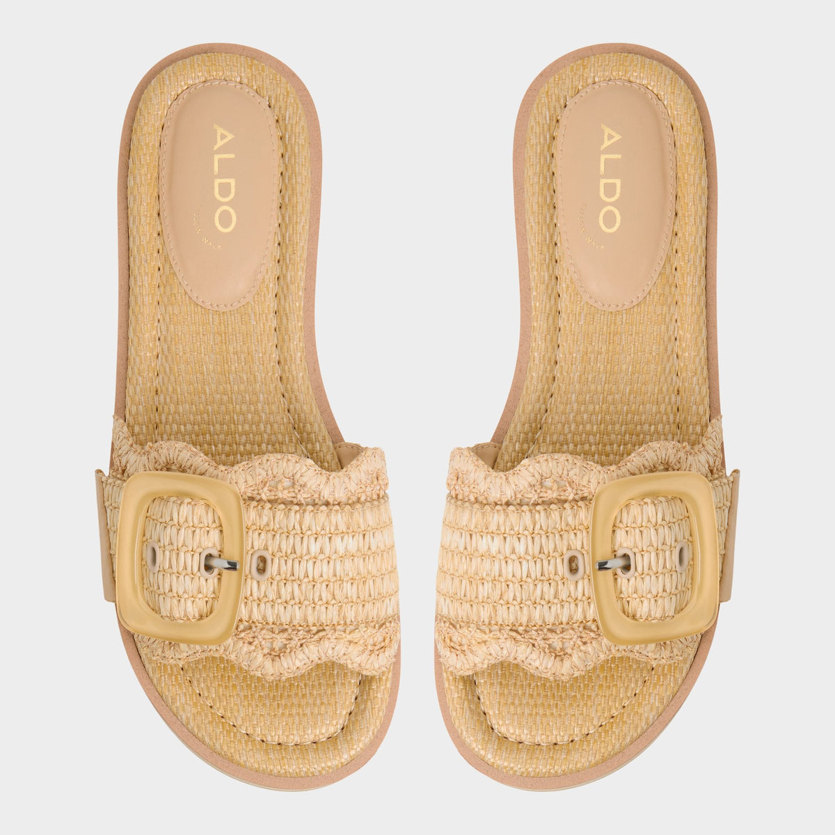Wavynelly Light Beige Women's Flats - Slide sandal, Platform | Aldo
