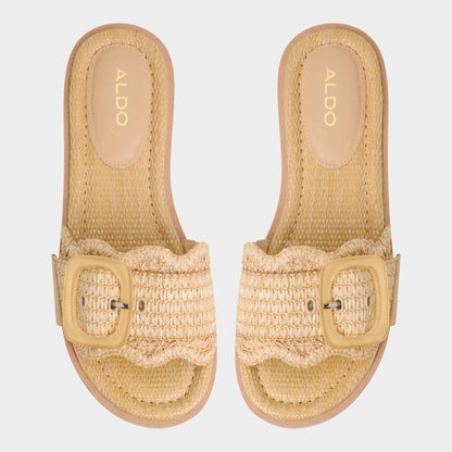 Wavynelly Light Beige Women's Flats - Slide sandal, Platform | Aldo