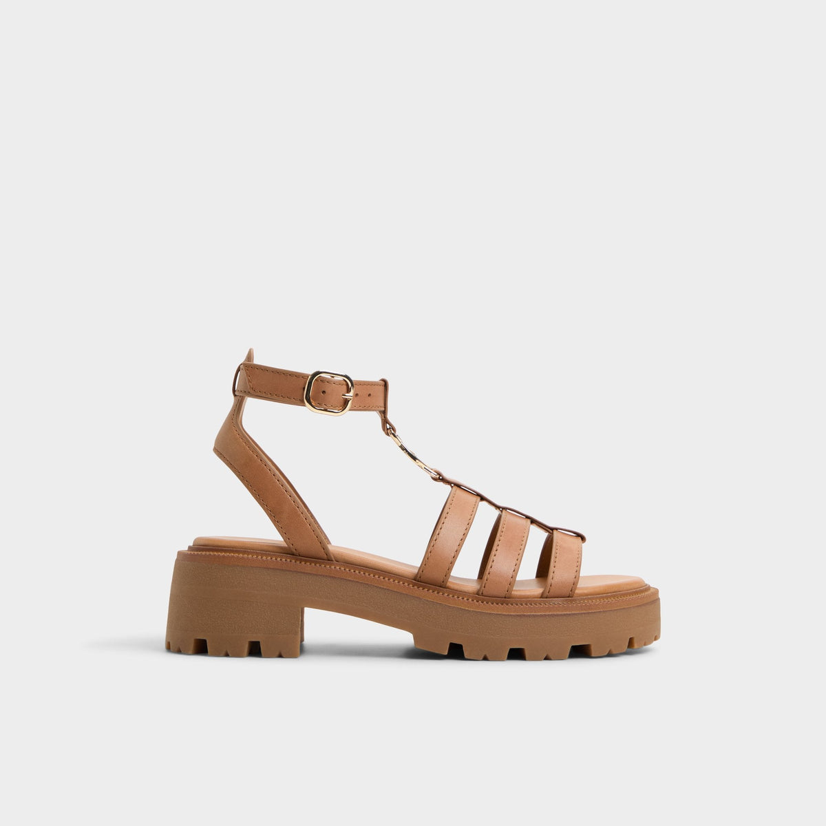 Lamington Medium Brown Women's Strappy sandals - Gladiator sandal, Lug sole | Aldo