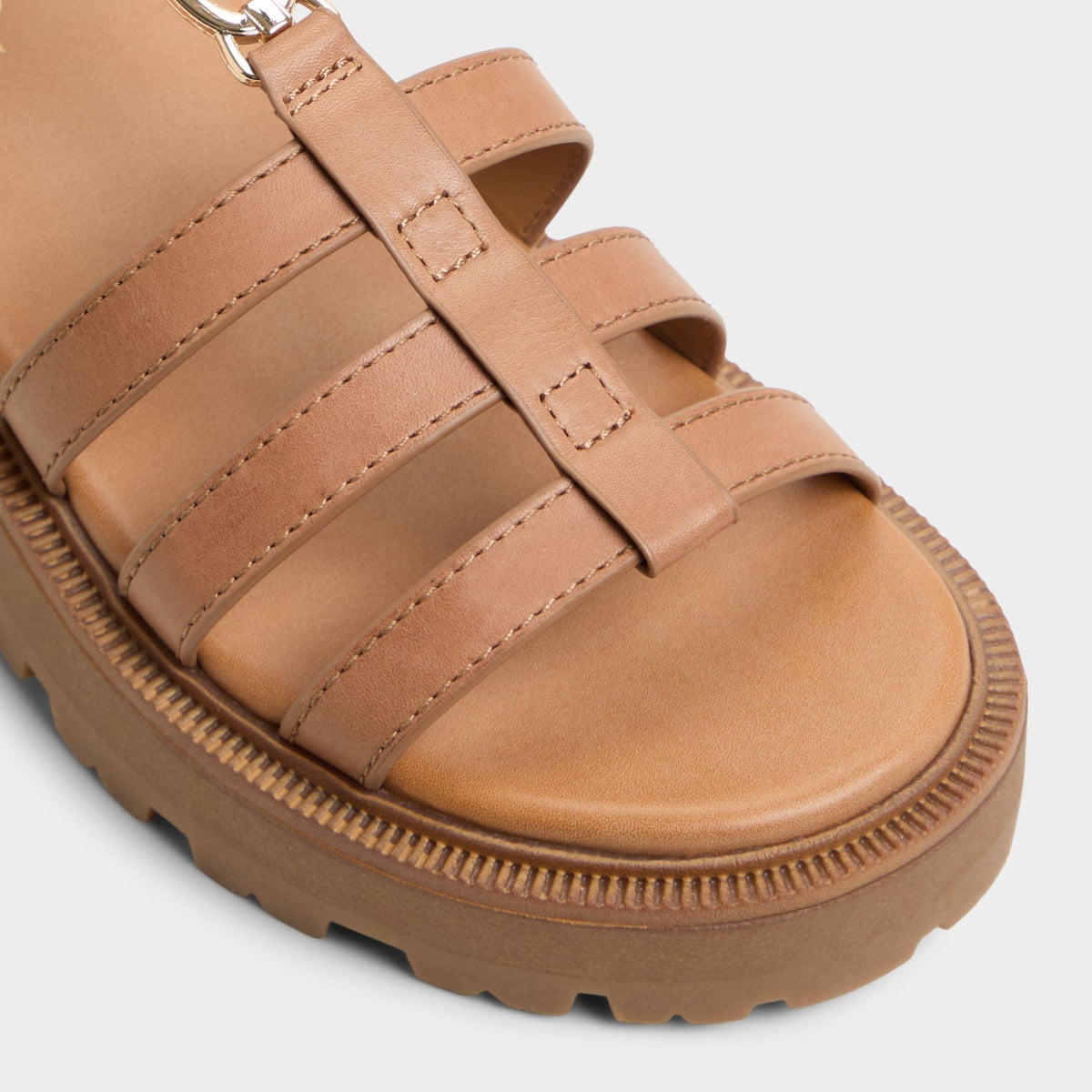 Lamington Medium Brown Women's Strappy sandals - Gladiator sandal, Lug sole | Aldo