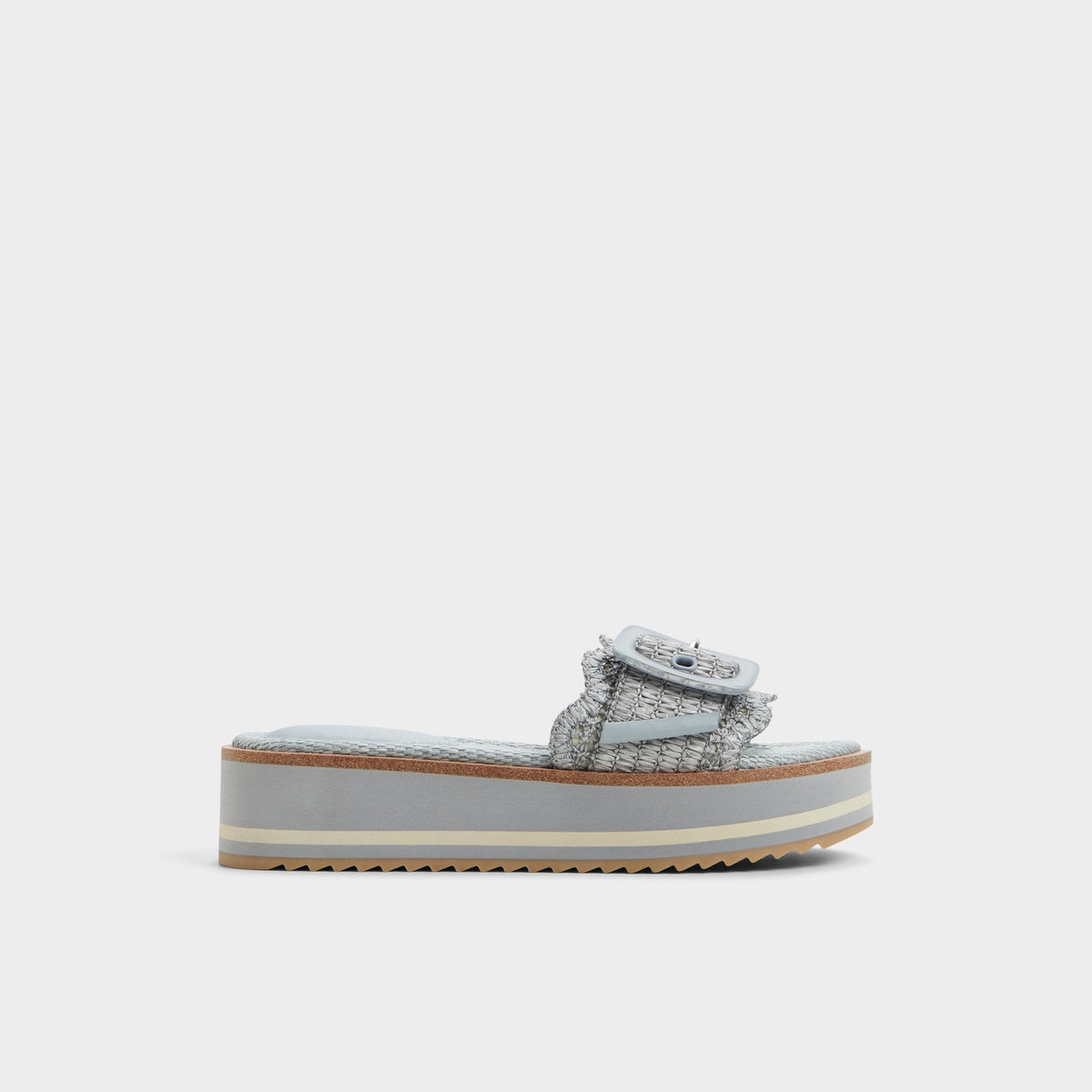Wavynelly Other Blue Women's Flats - Slide sandal, Platform | Aldo