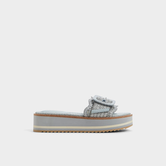 Wavynelly Other Blue Women's Flats - Slide sandal, Platform | Aldo