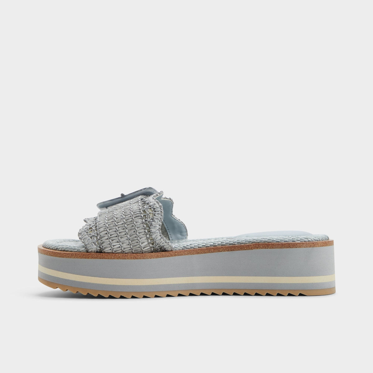 Wavynelly Other Blue Women's Flats - Slide sandal, Platform | Aldo