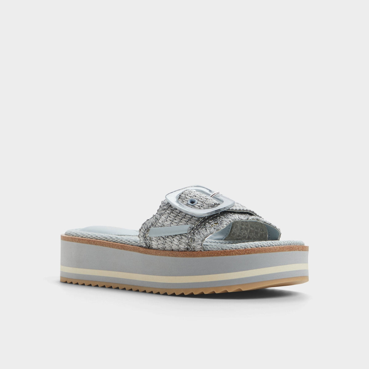 Wavynelly Other Blue Women's Flats - Slide sandal, Platform | Aldo